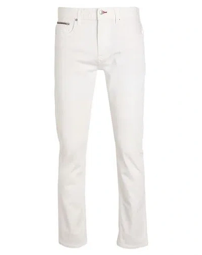 Tommy Hilfiger Man Pants White Size 35w-30l Cotton, Elasterell-p, Elastane