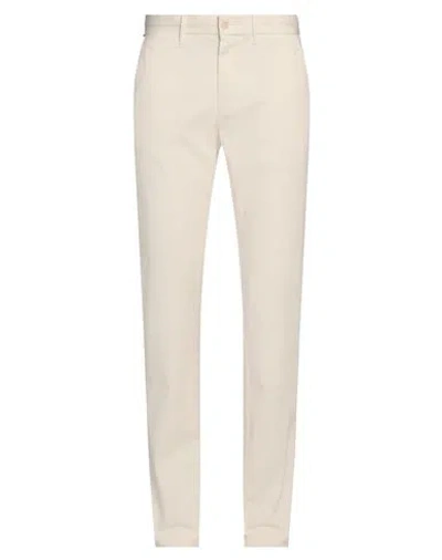 Tommy Hilfiger Man Pants Ivory Size 29w-32l Cotton, Elastane In Beige