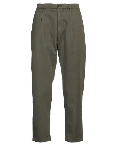 Tommy Hilfiger Man Pants Military Green Size 32w-30l Cotton, Linen, Elastane