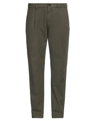Tommy Hilfiger Man Pants Military Green Size 33w-32l Cotton, Linen, Elastane
