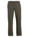 Tommy Hilfiger Man Pants Military Green Size 35w-30l Cotton, Linen, Elastane In Green
