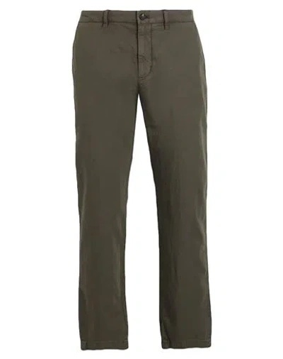 Tommy Hilfiger Man Pants Military Green Size 35w-30l Cotton, Linen, Elastane