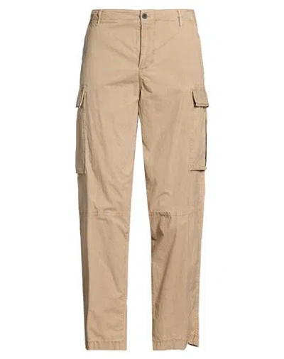 Tommy Hilfiger Man Pants Sand Size 34w-32l Cotton, Elastane In Brown
