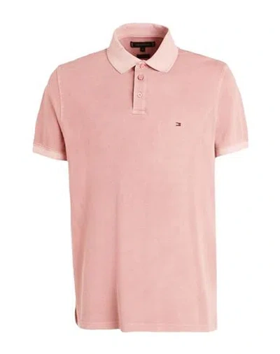 Tommy Hilfiger Man Polo Shirt Pastel Pink Size L Cotton