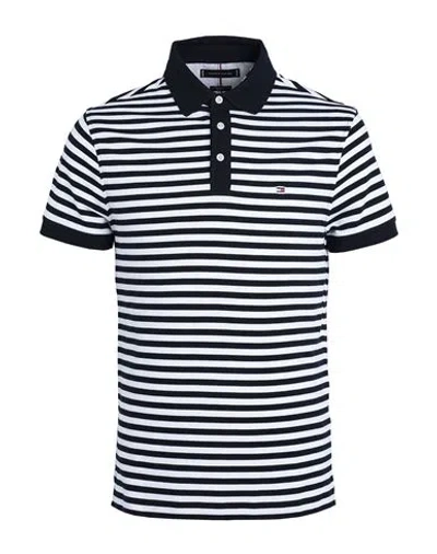 Tommy Hilfiger Man Polo Shirt Midnight Blue Size M Cotton, Elastane In Navy Blue