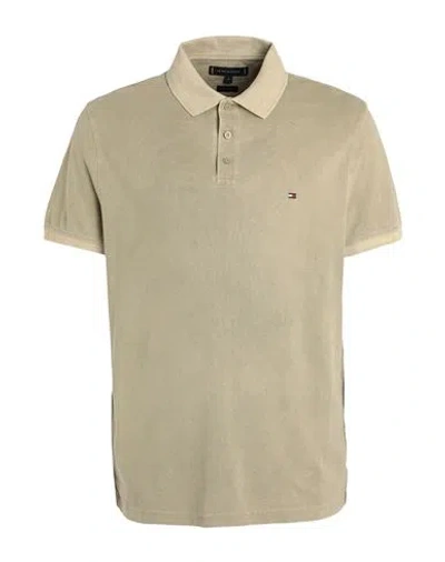Tommy Hilfiger Man Polo Shirt Sage Green Size L Cotton