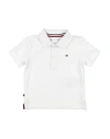 Tommy Hilfiger Man Polo Shirt White Size 12 Cotton, Elastane