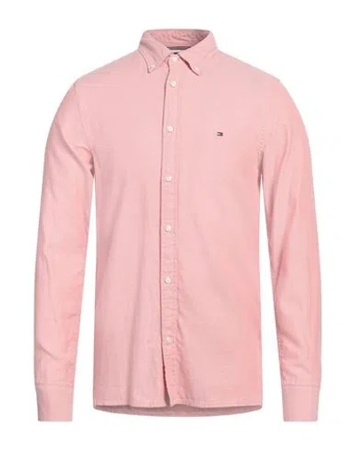 Tommy Hilfiger Man Shirt Antique Rose Size L Cotton In Pink
