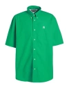 Tommy Hilfiger Man Shirt Emerald Green Size L Cotton In Green