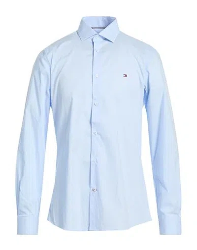 Tommy Hilfiger Man Shirt Light Blue Size 15 ½ Cotton, Elastane