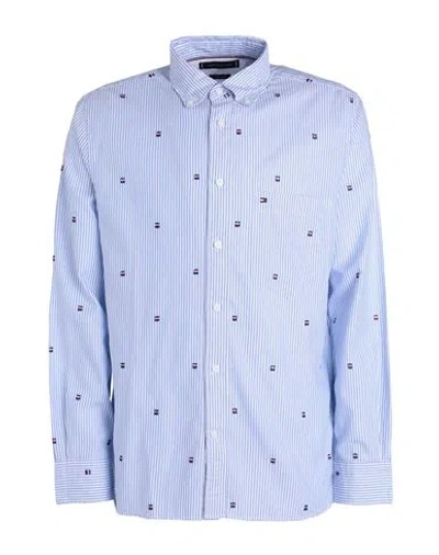 Tommy Hilfiger Man Shirt Light Blue Size L Cotton