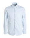 Tommy Hilfiger Man Shirt Light Blue Size M Cotton, Polyamide, Elastane In Blue