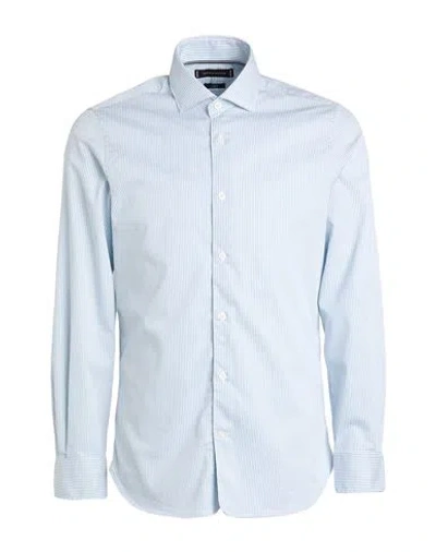 Tommy Hilfiger Man Shirt Light Blue Size L Cotton, Polyamide, Elastane