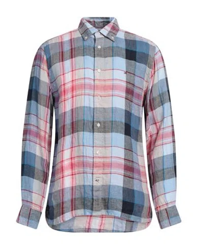 Tommy Hilfiger Man Shirt Light Blue Size L Linen