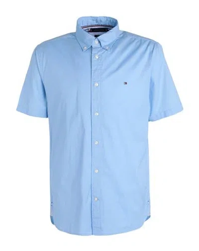 Tommy Hilfiger Man Shirt Light Blue Size L Cotton