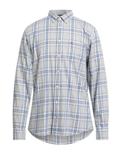Tommy Hilfiger Man Shirt Light Grey Size L Cotton In Gray