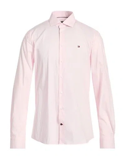 Tommy Hilfiger Man Shirt Light Pink Size 17 ¾ Cotton, Elastane