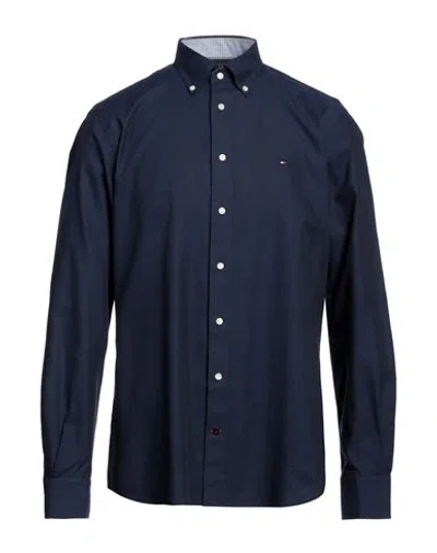 Tommy Hilfiger Man Shirt Midnight Blue Size 16 Cotton