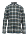Tommy Hilfiger Man Shirt Military Green Size L Cotton