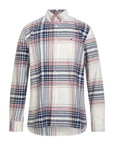 Tommy Hilfiger Man Shirt Navy Size L Cotton In Multi