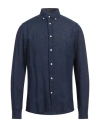 Tommy Hilfiger Man Shirt Navy Size S Linen