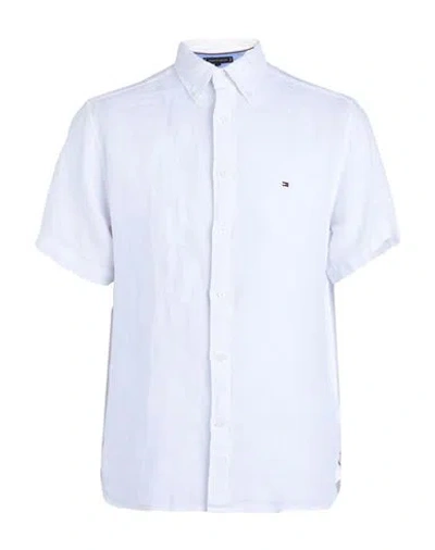 Tommy Hilfiger Man Shirt White Size L Linen