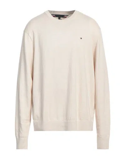 Tommy Hilfiger Man Sweater Beige Size Xxxl Pima Cotton, Cashmere, Elastane