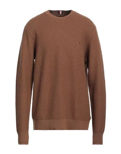 Tommy Hilfiger Man Sweater Brown Size Xxxl Cotton In Brown