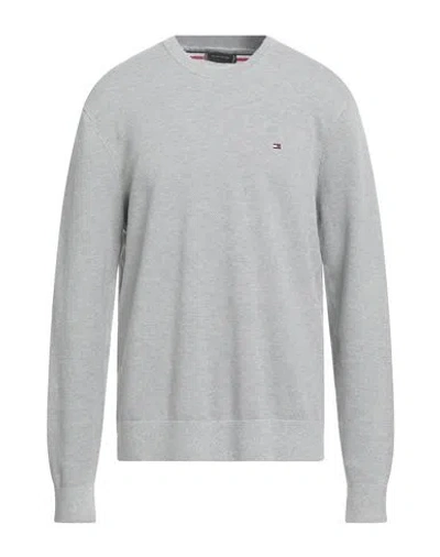 Tommy Hilfiger Man Sweater Grey Size Xxl Cotton In Gray