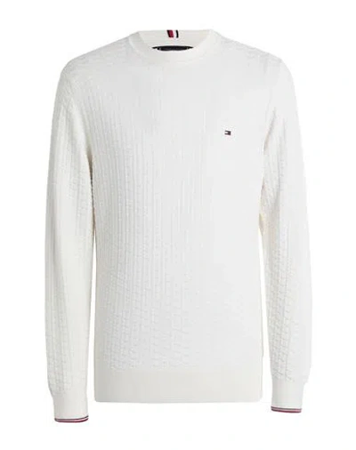 Tommy Hilfiger Man Sweater Ivory Size S Cotton In White