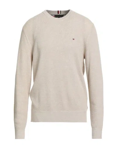 Tommy Hilfiger Man Sweater Ivory Size Xxl Organic Cotton In White