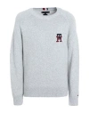 Tommy Hilfiger Man Sweater Light Grey Size Xl Cotton In Grey