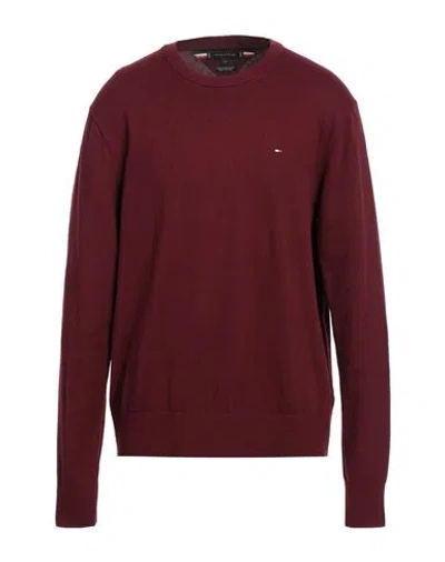 TOMMY HILFIGER TOMMY HILFIGER MAN SWEATER PLUM SIZE XXL PIMA COTTON, CASHMERE, ELASTANE