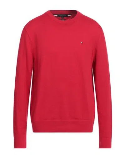TOMMY HILFIGER TOMMY HILFIGER MAN SWEATER RED SIZE XXXL PIMA COTTON, CASHMERE, ELASTANE