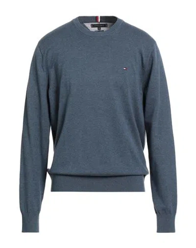 Tommy Hilfiger Man Sweater Slate Blue Size Xs Cotton, Polyester