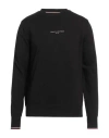 Tommy Hilfiger Man Sweatshirt Black Size L Cotton, Elastane In Black