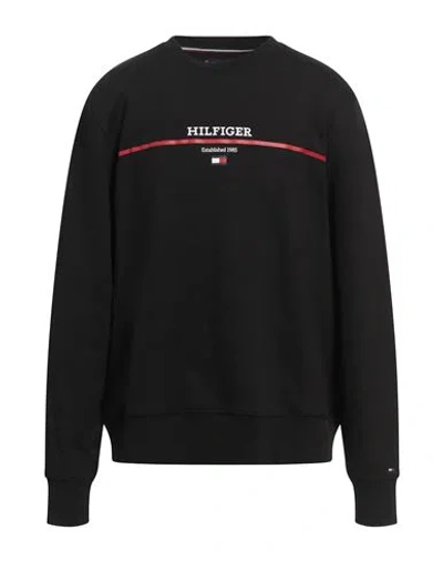 Tommy Hilfiger Man Sweatshirt Black Size Xs Cotton