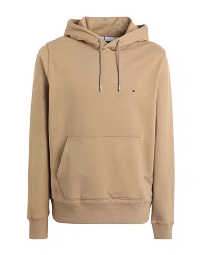 Tommy Hilfiger Man Sweatshirt Camel Size M Cotton, Elastane In Beige