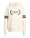 Tommy Hilfiger Man Sweatshirt Cream Size Xxl Cotton In White