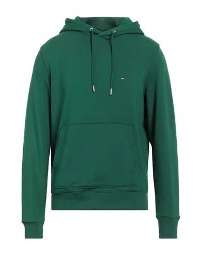 Tommy Hilfiger Man Sweatshirt Green Size M Cotton, Elastane In Green