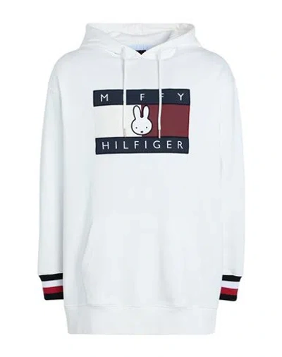 Tommy Hilfiger Man Sweatshirt Ivory Size L Cotton In White