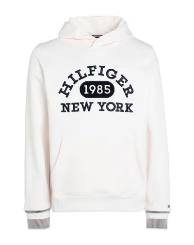 Tommy Hilfiger Man Sweatshirt Ivory Size M Cotton, Polyester In White