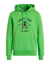 Tommy Hilfiger Man Sweatshirt Lime Green Size M Cotton In Green