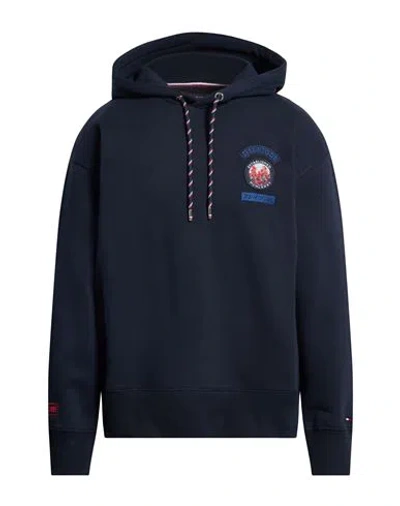 Tommy Hilfiger Man Sweatshirt Midnight Blue Size L Cotton, Polyester