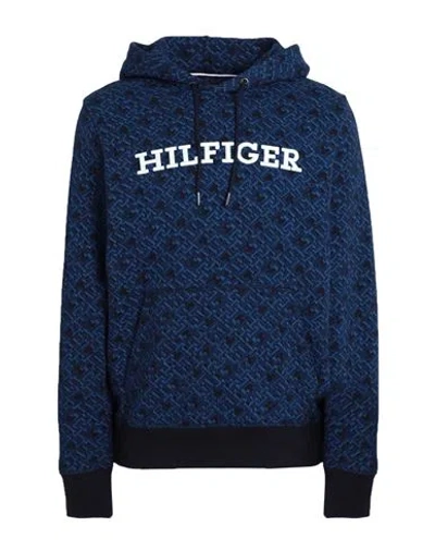 Tommy Hilfiger Man Sweatshirt Midnight Blue Size L Cotton, Polyester