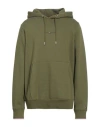 Tommy Hilfiger Man Sweatshirt Military Green Size Xxl Cotton, Polyester In Green