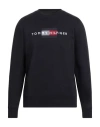 Tommy Hilfiger Man Sweatshirt Navy Size M Cotton, Polyester In Blue