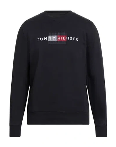 Tommy Hilfiger Man Sweatshirt Navy Size M Cotton, Polyester In Blue