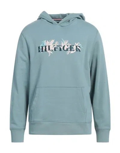 Tommy Hilfiger Man Sweatshirt Pastel Blue Size M Cotton