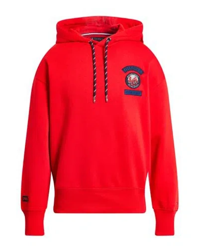 Tommy Hilfiger Man Sweatshirt Red Size S Cotton, Polyester